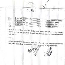 गाउँकार्यपालिकाको बैठक, माघ ७ २०७५ को निर्णय