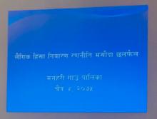 लैङ्गिक हि‌ंसा निवारण रणनीति मस्याैदा छलफल कार्यक्रम। 